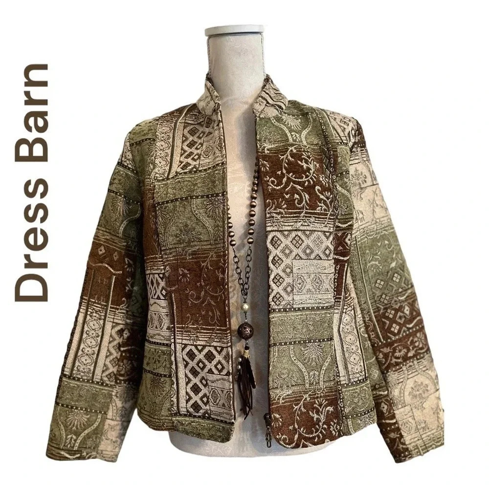 Dress Barn | Women's Jacket Blazer| Beautiful print size small‎